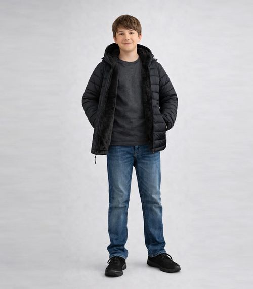 Jaqueta Juvenil Masculino Peluciado Sea Surf Preto