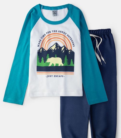 Conjunto Infantil Menino Meia Estação Keki Boys Branco