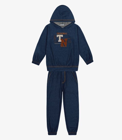 Conjunto Blusão com Capuz e Calça Trick Nick Azul