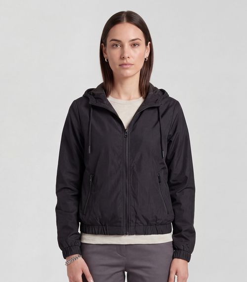 Jaqueta Feminina Com Capuz Sea Surf Preto