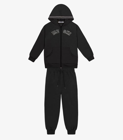 Conjunto Jaqueta com Capuz e Calça Trick Nick Preto
