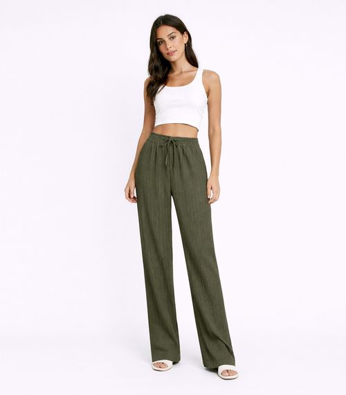 Calça Risca De Giz Feminina Em Air Flow Renaluci Verde