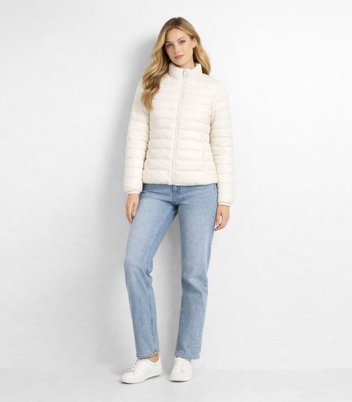 Jaqueta Puffer Feminina Peluciada Sea Surf Bege