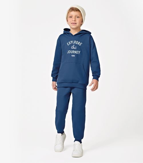 Conjunto Blusão Com Capuz E Calça Trick Nick Azul