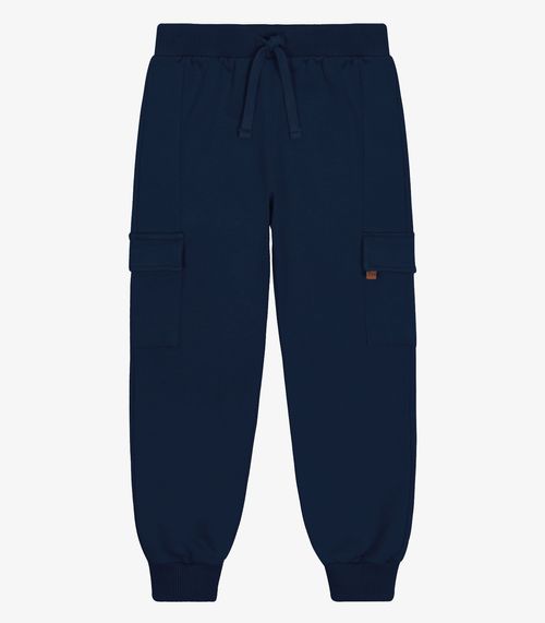 Calça Infantil Masculino Moletom Felpa Trick Nick Azul