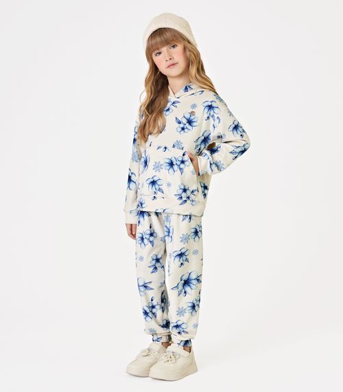 Conjunto Blusão com Capuz e Calça Trick Nick Bege