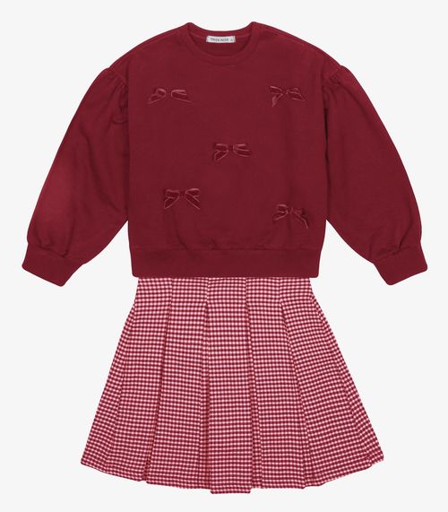 Conjunto Blusão com Saia Feminino Trick Nick Vermelho