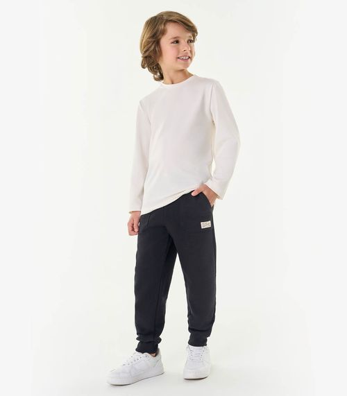 Calça Infantil Masculina Moletom Felpa Trick Nick Preto