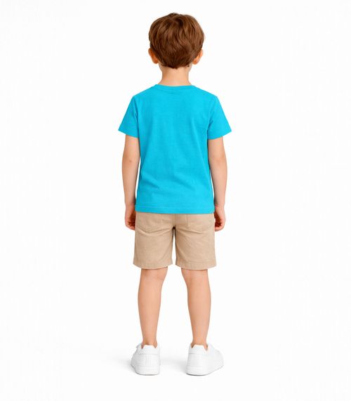 Blusa Infantil Unissex Manga Curta Lisa Soletex Verde