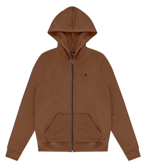 Jaqueta Masculina Moletom Peluciado Diametro Marrom