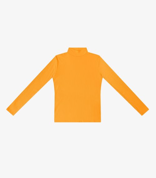 Blusa Manga Longa Ribana Canelada Rovitex Amarelo