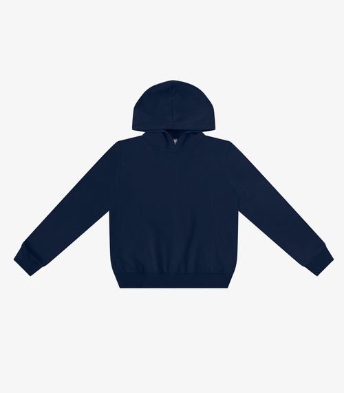 Blusão Feminino Moletom Felpado Com Capuz Rovitex Azul