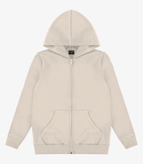 Jaqueta Masculina Moletom Peluciado Diametro Bege