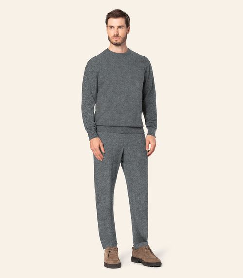 Calça Masculina Moletom Felpado Básico Diametro Cinza