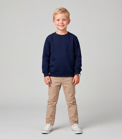 Blusão Infantil Moletom Básico Unissex  Rovi Kids Azul