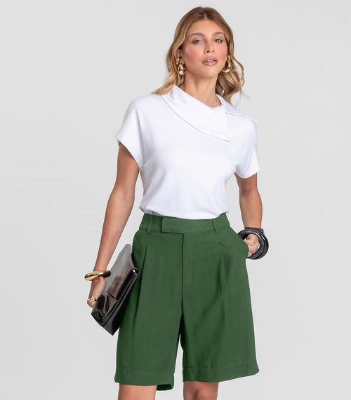 Bermuda Feminina em Tecido Dianna Verde