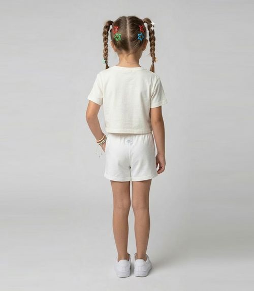 onjunto Feminino Infantil Blusa E Short Select Bege