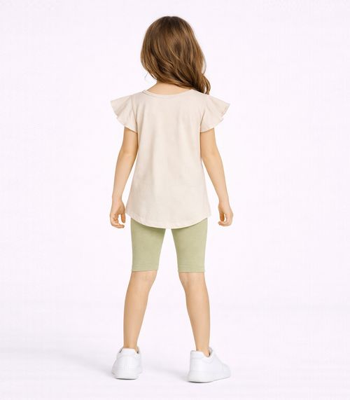 Conjunto Infantil Blusa Com Short Ciclista Select Verde