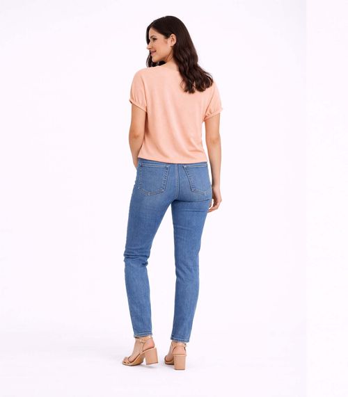 Blusa Feminina Elástico Nas Mangas Infinita Cor Rosa