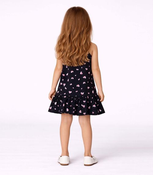Vestido Infantil Com Alças E Babado Select Preto