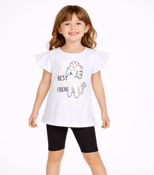 Conjunto Infantil Blusa Com Short Ciclista Select Preto