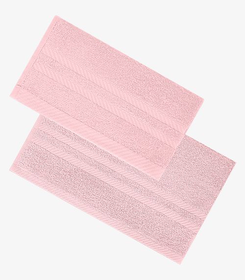 Kit Toalha De Rosto E Banho Algodão Rovitex Home Rosa