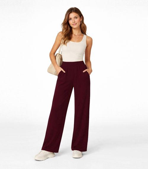 Calça Feminina Em Lanzinha Unique Collection Vermelho