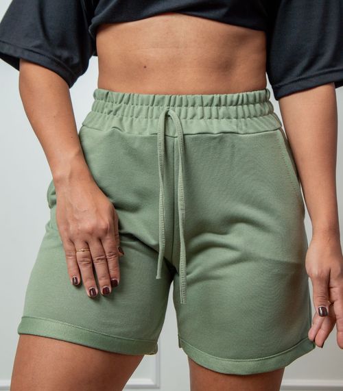 Shorts Feminino Com Bolsos Good Bless Verde