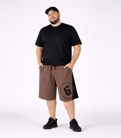 Bermuda Masculina Plus Size Good Bless Marrom