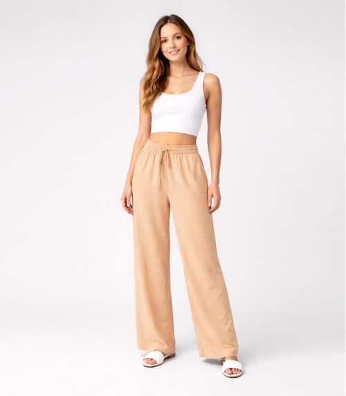 Calça Feminina Em Air Flow Renaluci Bege