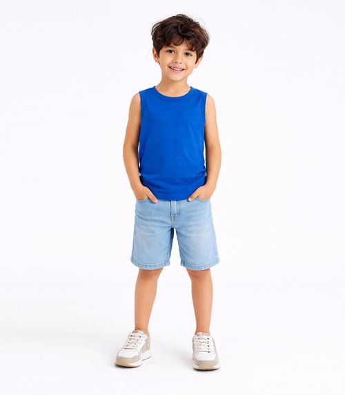 Regata Básica Infantil Unissex Lisa Soletex Azul