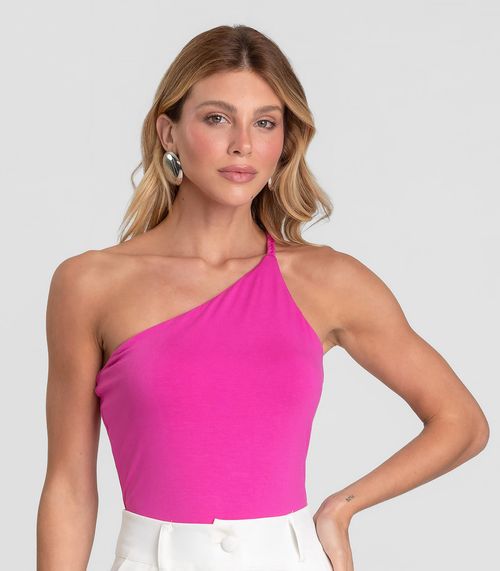 Body Feminino Alça Trançada Dianna Rosa