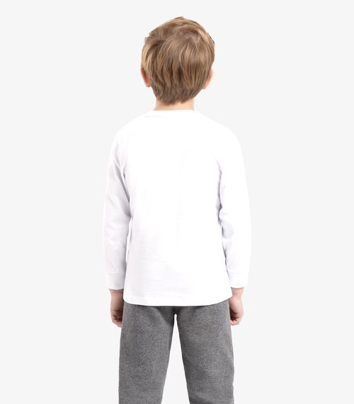 Camiseta Manga Longa Básica Rovitex Kids Branco