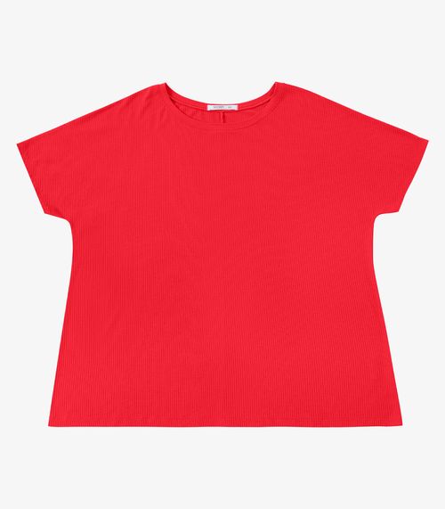 Blusa Manga Morcego Feminina Plus Size Secret Vermelho