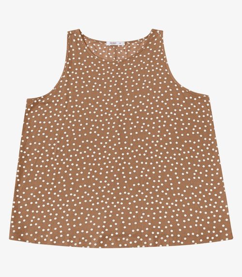 Regata Feminina Estampada Viscose Secret Glam Marrom