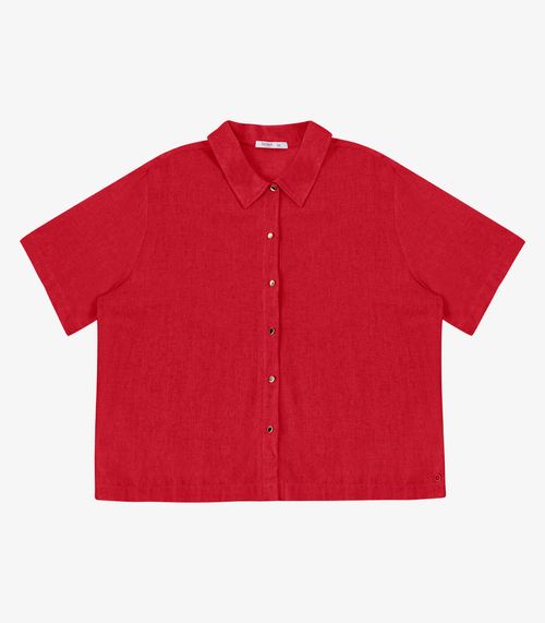 Camisa Feminina Linho Strong Secret Glam Vermelho