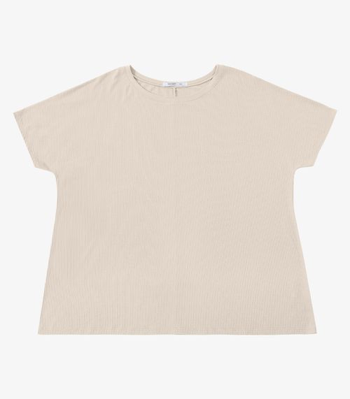 Blusa Manga Morcego Feminina Plus Size Secret Bege