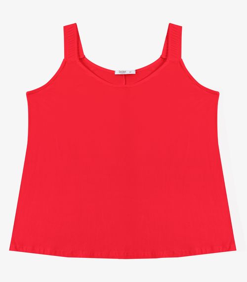 Blusa De Alça Feminina Plus Size Secret Glam Vermelho