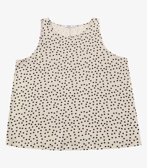 Regata Feminina Estampada Viscose Secret Glam Bege