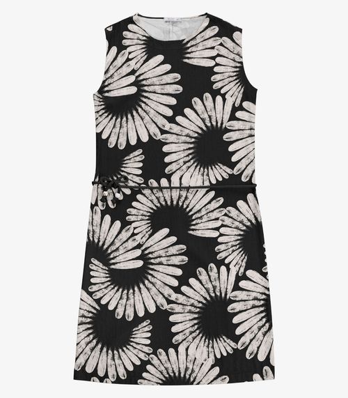 Vestido Feminino Midi Estampado Secret Glam Preto