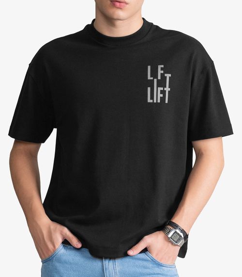 Camiseta Masculina Suedine Com Estampa Minty Preto