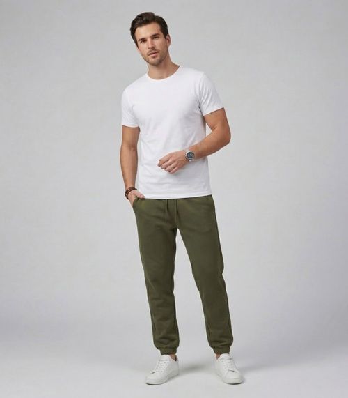 Calça Masculina Moletom Felpado Diametro Verde