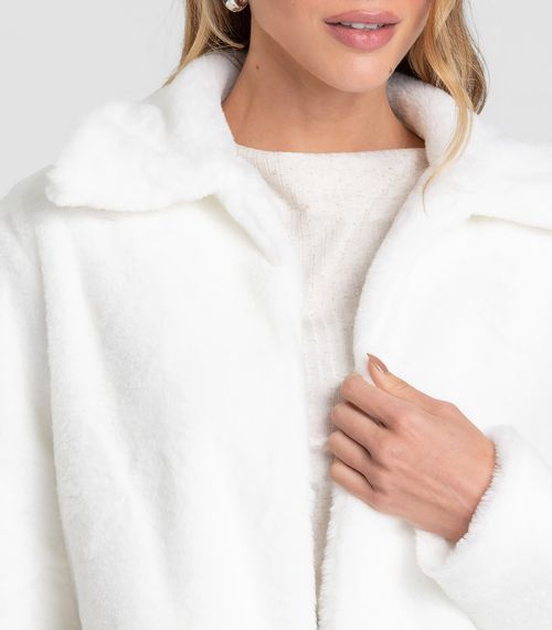 Casaco Feminino em Pelo Safira Dianna Bege