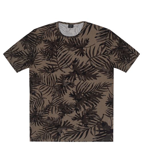 Camiseta Masculina Floral Rovitex Verde