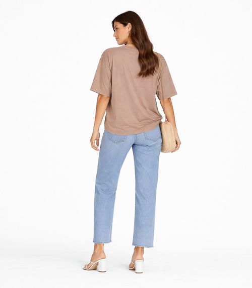 Blusa Feminina Com Mangas Amplas Infinita Cor Marrom