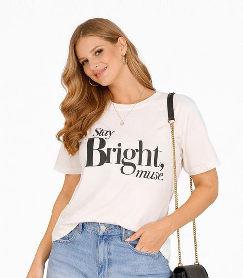 Blusa Feminina Com Estampa Infinita Cor Bege