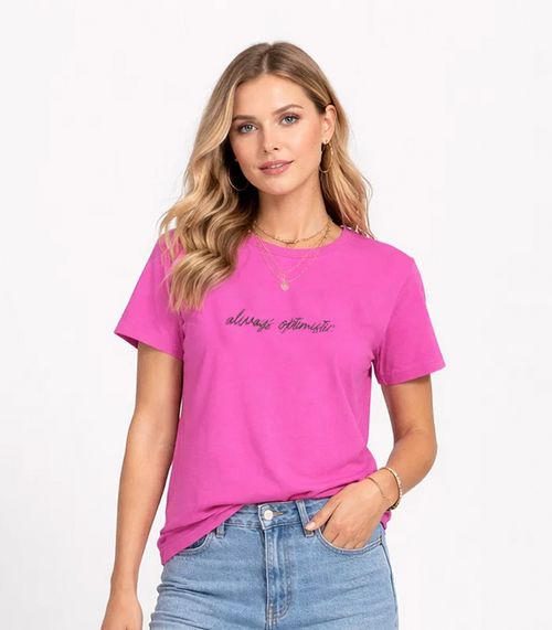 Blusa Feminina com Estampa Infinita Cor Rosa