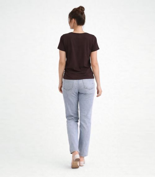 Blusa Feminina com Estampa Infinita Cor Marrom