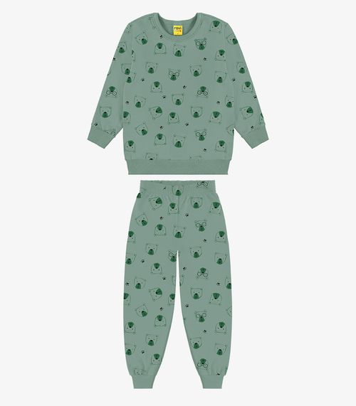 Conjunto Blusão Com Calça Menino Rovi Kids Verde