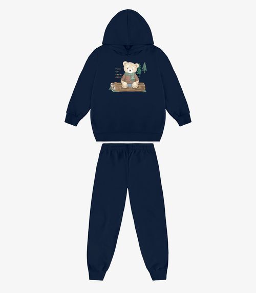 Conjunto Blusão Com Calça Menino Rovi Kids Azul